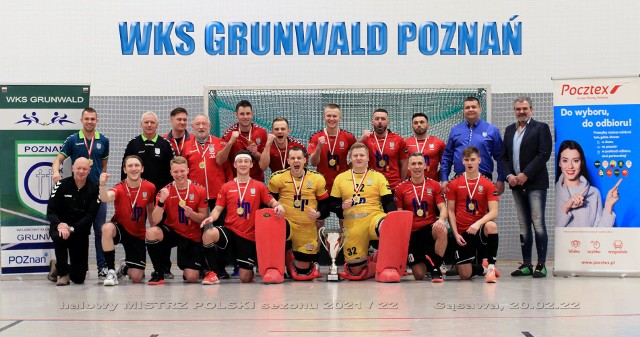 Tak cieszyli się laskarze Grunwaldu Poznań po zwycięstwie w finale HMP z Pomorzaninem Toruń