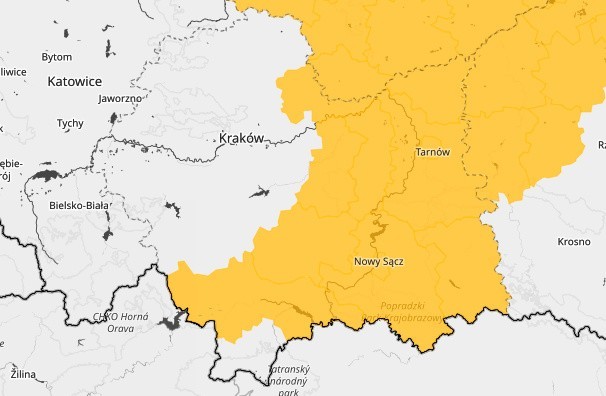 IMGW ostrzega: możliwe silne burze z gradem w części Małopolski. Rośnie stan rzek [ALERT IMGW] 13.05.2021