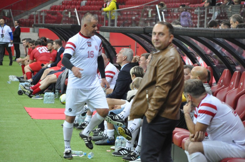Andrzej Kobylański, były piłkarz z Ostrowca Świętokrzyskiego zagrał w drużynie Olimpijczyków na PGE Narodowym. Zobacz zdjęcia