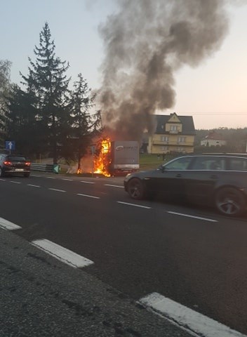 Pożar na zakopiance w Jaworniku