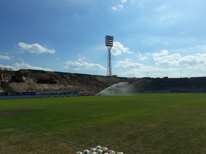 Budowa nowego stadionu Pogoni Szczecin - stan na 18 czerwca.