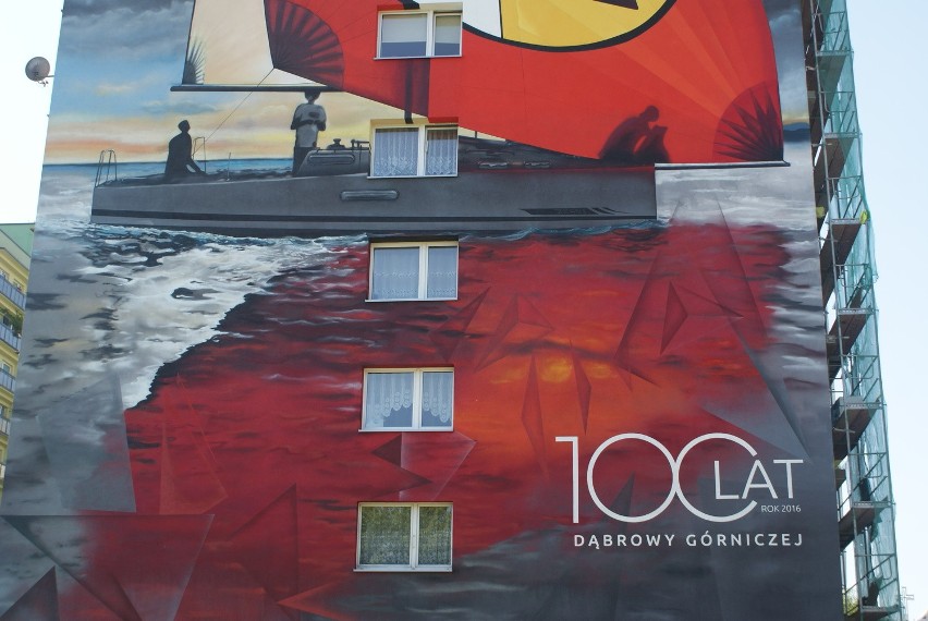 Tak prezentuje się nowy mural na bloku przy ul. Kosmonautów...