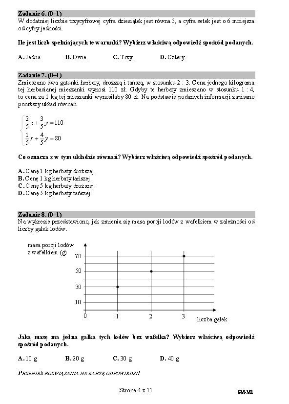 EGZAMIN GIMNAZJALNY 2015. MATEMATYKA ARKUSZE! ODPOWIEDZI,...