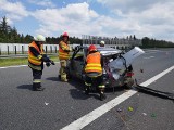 Tir z naczepą staranował cinquecento na autostradzie pod Tarnowem