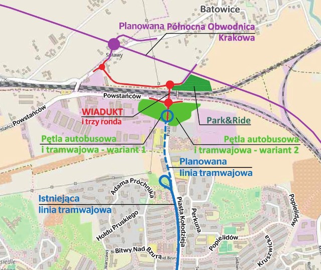 Tak przedstawiają się plany budowy węzła przesiadkowego na granicy Krakowa oraz gminy Zielonki