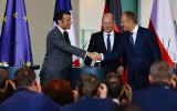 Media: Scholz, Macron i Tusk chcieli pokazać jedność