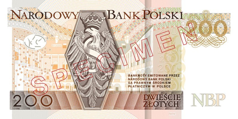 rewers nowego banknotu 200 zł