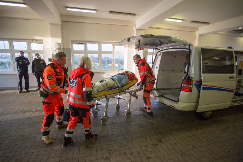 Ćwiczenia ratunkowe w słupskim szpitalu.