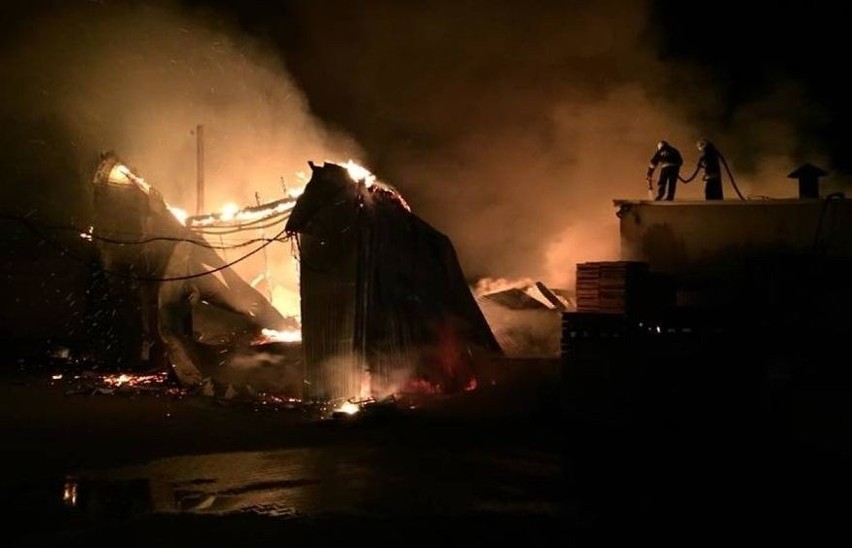 Kalisz: Nocny pożar tartaku w Grabowie nad Prosną. Spłonęła...