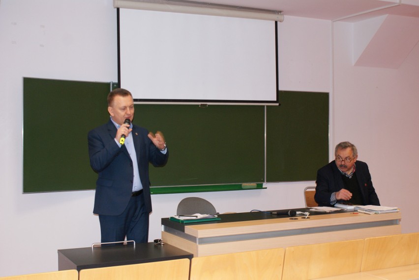 Burmistrzem Chęcin podczas wykładu
