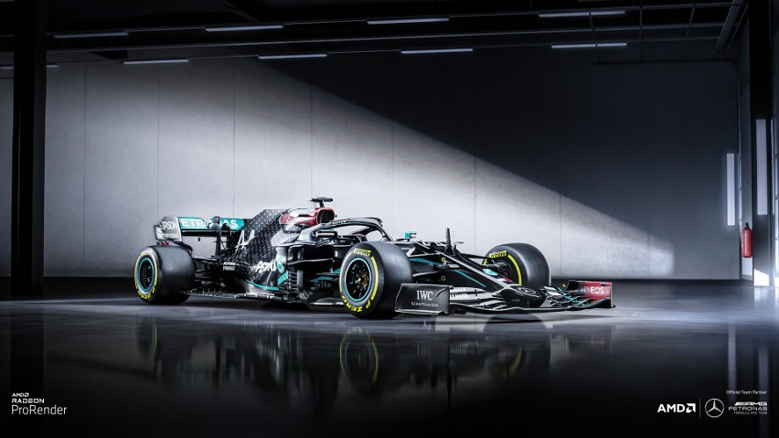 AMD wspólnie z The Pixelary stworzyło realistyczne rendery najlepszego bolidu minionego sezonu F1 Mercedesa-AMG F1 W11 EQ Performance