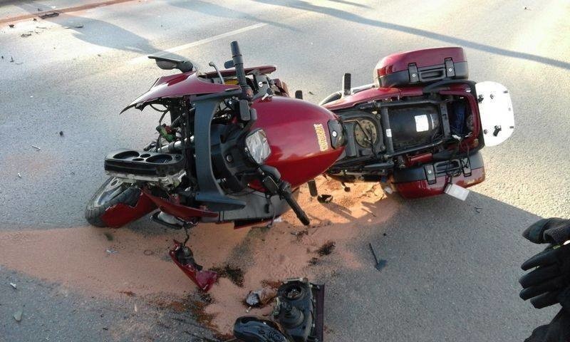 Nowy Sącz. Grożny wypadek motocyklisty [ZDJĘCIA]