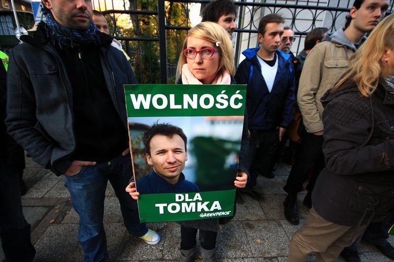 Aktywiści Greenpeace protestowali przed konsulatem rosyjskim