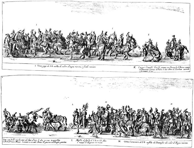 Stefano Della Bella, Wjazd Jerzego Ossolińskiego do Rzymu w 1633 r. (fragmenty)