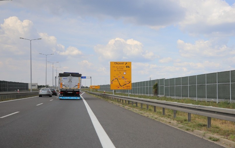 Całkowity zakaz dla tirów na A1 Pyrzowice - Częstochowa