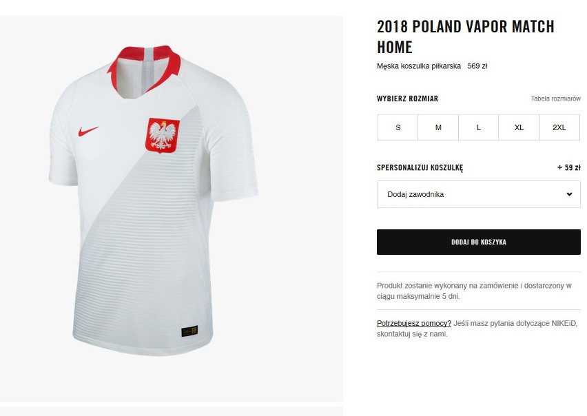 Ile kosztują koszulki reprezentacji Polski na Mundial 2018? Zaporowe ceny?  [ZDJĘCIA] | Sportowy24