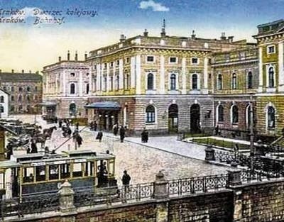 Tak wyglądał Dworzec Główny w Krakowie w latach 1910-15....