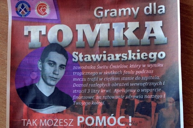 W Suchedniowie również odbyła się zbiórka na rzecz Tomasza Stawiarskiego, ciężko kontuzjowanego piłkarza Świtu Ćmielów