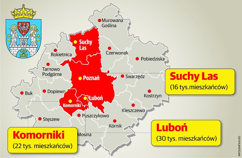 Poznań wchłonie okoliczne gminy? Luboń, Suchy Las i Komorniki...
