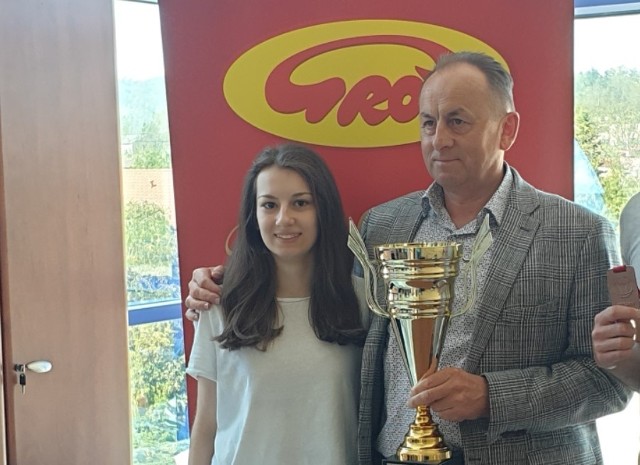 Józef Grot z córką Weroniką, która też jest wielką fanką sportu.