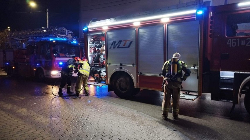 Zdjęcie strażaków z sobotniej akcji w Działoszycach.