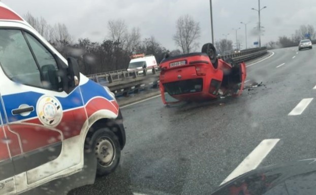 Wypadek na DTŚ w Katowicach przy Silesia City Center