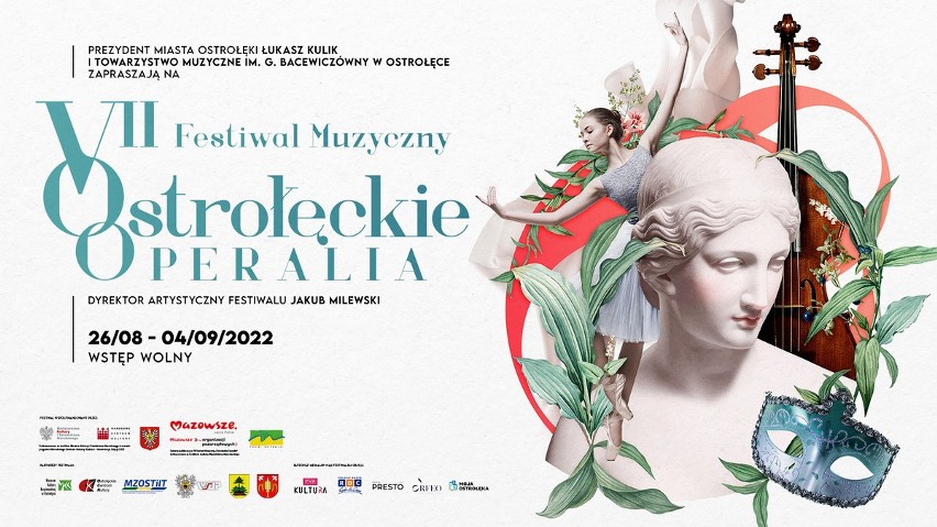 Ostrołęckie Operalia. Już w piątek 26.08.2022 rozpoczyna się siódma edycja festiwalu. Program