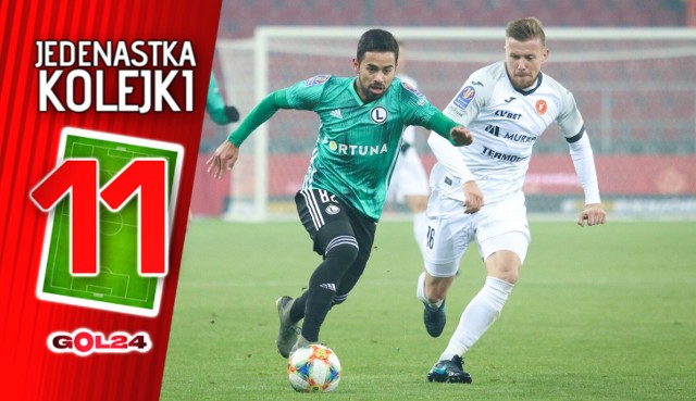 PKO Ekstraklasa. Po raz pierwszy w sezonie Legia Warszawa wskoczyła na fotel lidera. Stało się tak dzięki pokonaniu Arki Gdynia (1:0), remisom Pogoni Szczecin (1:1) i Piasta Gliwice (1:1), a zwłaszcza porażce Wisły Płock (1:3). Zobaczcie, jak prezentuje się jedenastka bohaterów minionej serii gier.