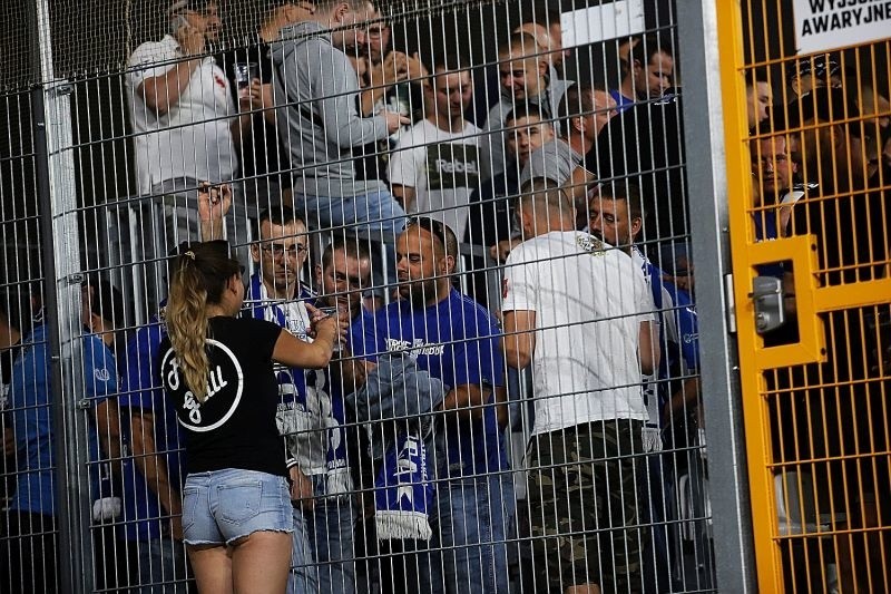 Kibice na meczu ekstraklasy ŁKS - Lech Poznań! ZDJĘCIA