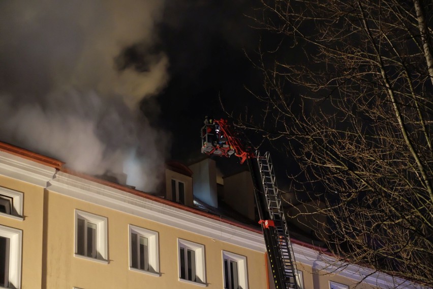 Pożar kamienicy przy ul. Lipowej 16 w Białymstoku