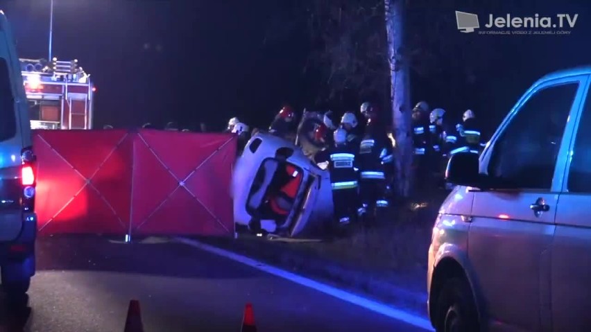 Śmiertelny wypadek na drodze krajowej 3 [VIDEO]