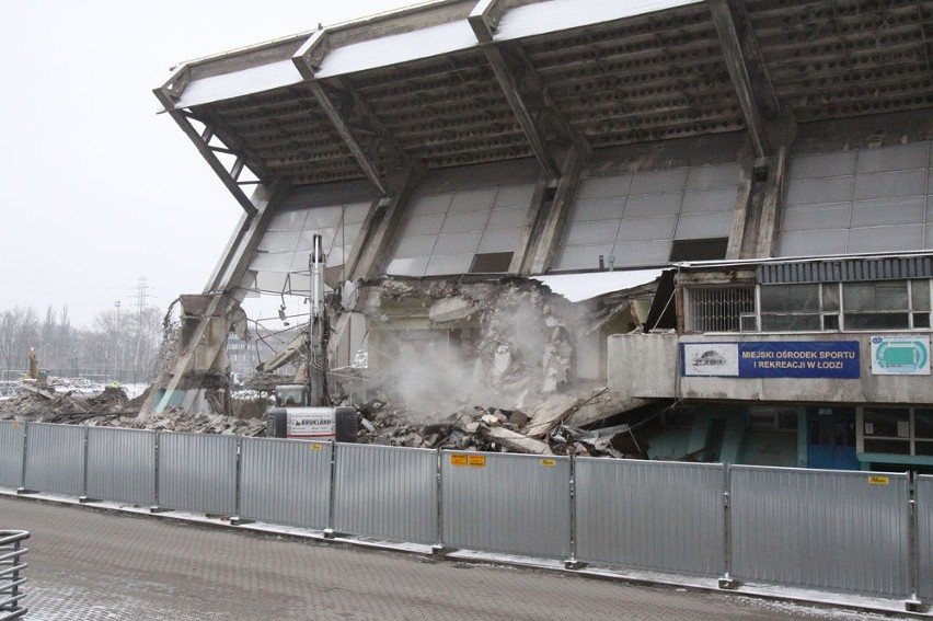 Trwa rozbiórka stadionu ŁKS-u