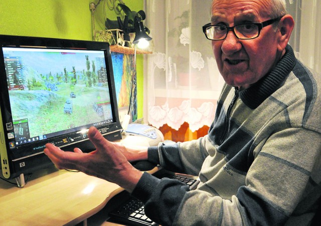 Hubert Donnerstag z Katowic jest zapalonym graczem komputerowym. Wiek nie jest przeszkodą, choć czasem wyznaje, że trochę „nie nadąża manualnie za młodzieżą”