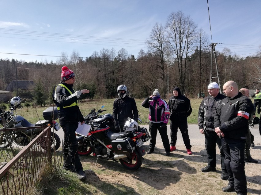 Motocykliści z Brzezin wybrali się na rajd szlakiem majora "Hubala"