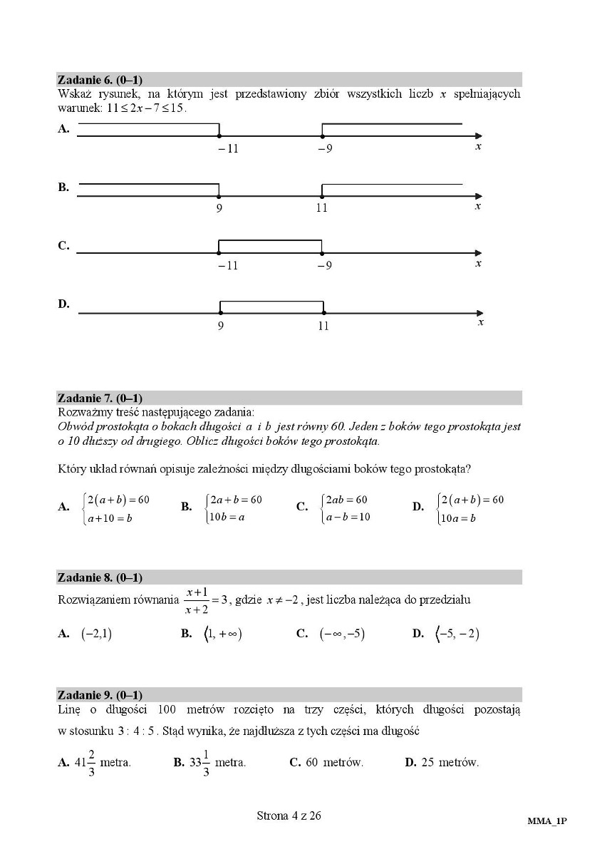 Poprawkowa matura z matematyki 2017. Arkusze, odpowiedzi i rozwiązania 