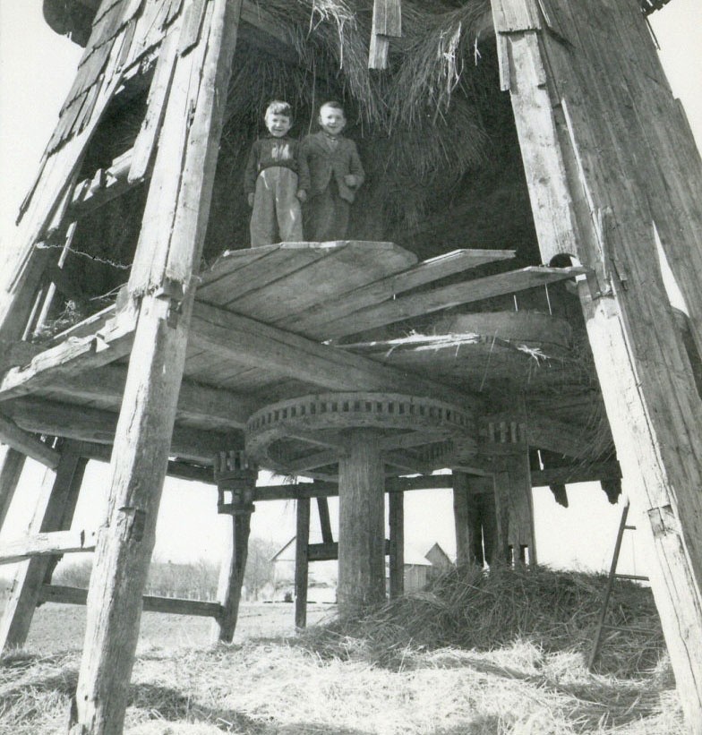 Wiatrak, fragment konstrukcji, fot. Jan Siudowski 1960 r.