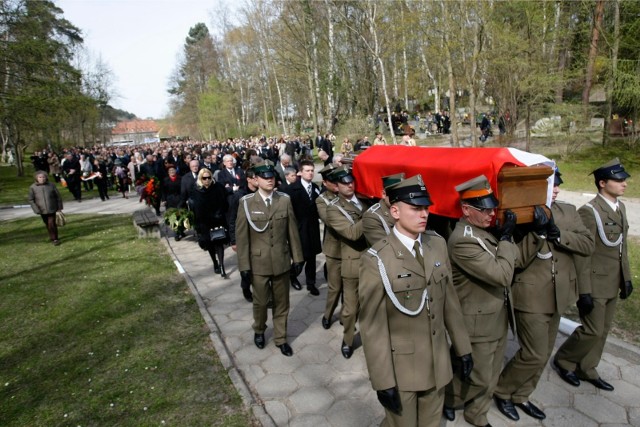 Pogrzeb Arkadiusza Rybickiego na gdańskim Cmentarzu Srebrzysko