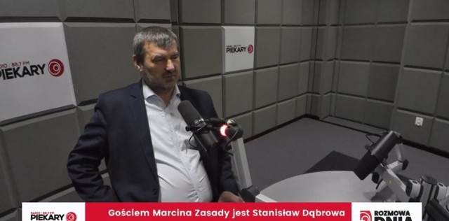 Stanisław Dąbrowa, lider śląskiego PSL, jako Gość Dnia Dziennika Zachodniego na antenie Radia Piekary