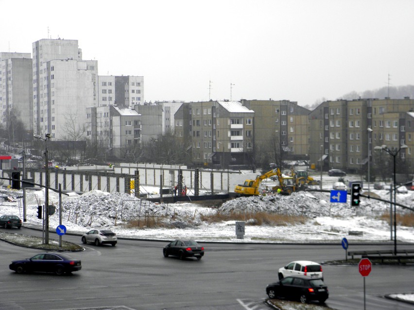 Budowa sklepu Biedronka przy ul. Długosza w Sosnowcu