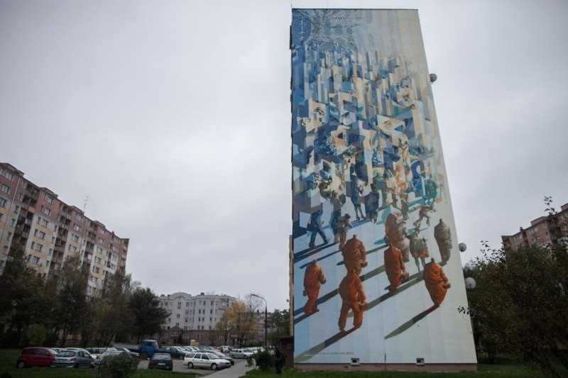Największy w Łodzi, a nawet w Europie Mural gigant na Zarzewie