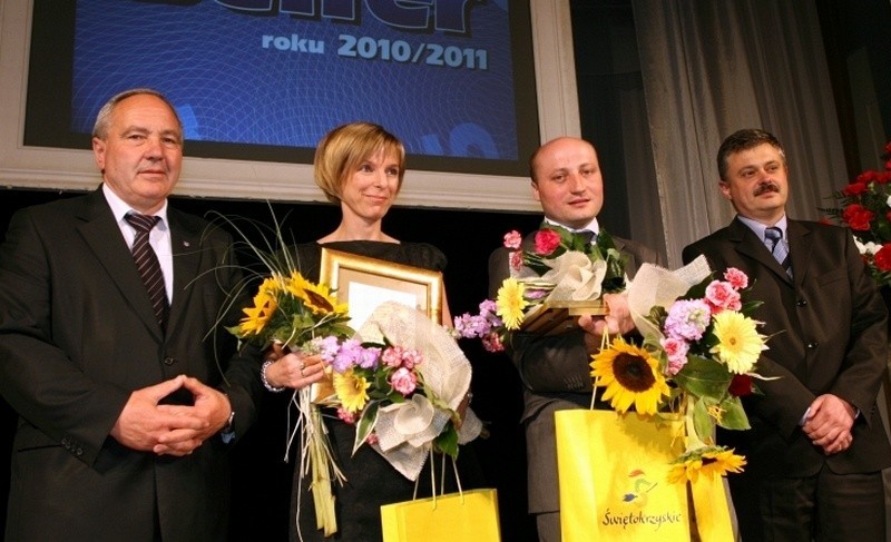 Podczas gali w Kielcach (od lewej): Kazimierz Kotowski,...