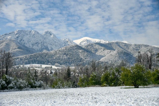 Śnieg spadł w Zakopanem i Tatrach