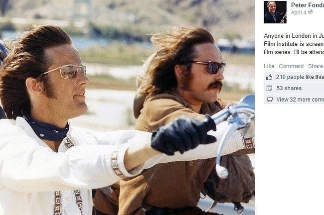Peter Fonda w filmie "Easy Rider" (fot. screen z...