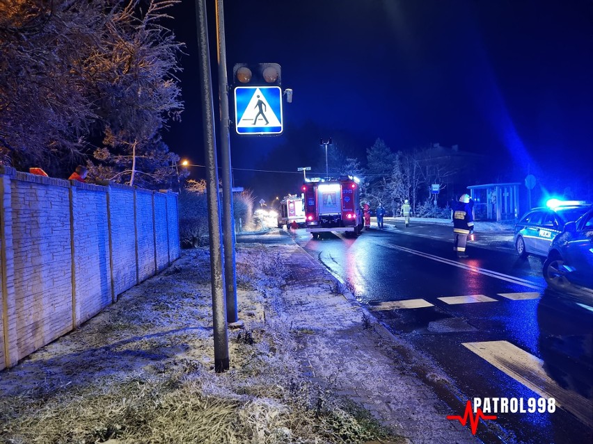 Wielmoża. Wypadek na drodze wojewódzkiej nr 794. Potrącona piesza przez pojazd dostawczy