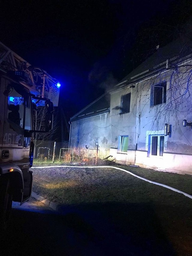 Pożar budynku socjalnego w Hajdukach Nyskich.