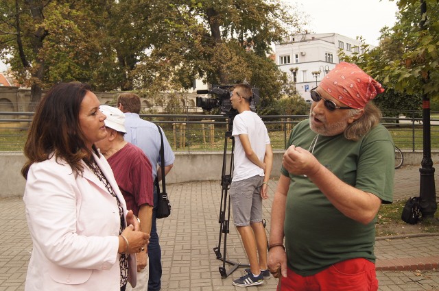 Barbara Kamińska w dyskusji z byłym opozycjonistą Kajetanem "Tao" Szatańskim