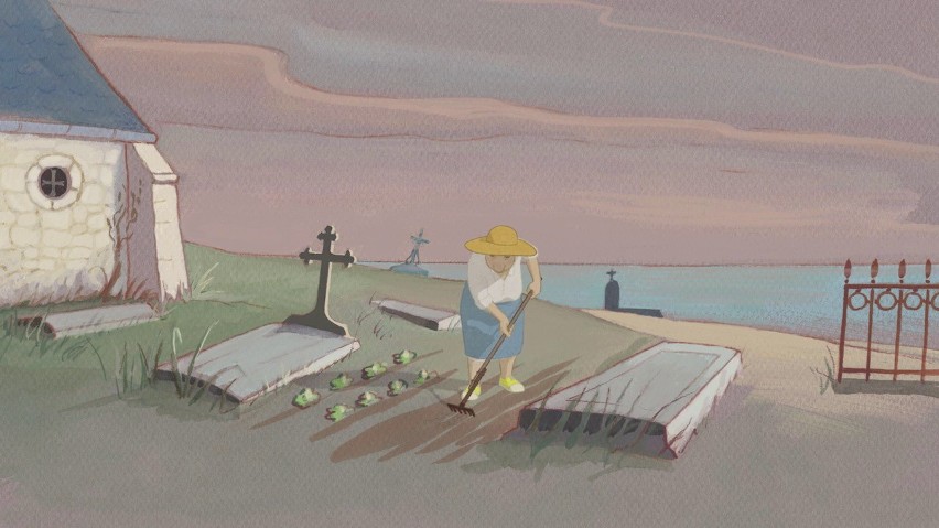 Kadr z "Louise by the Shore" (reż. Jean-François Laguionie)...