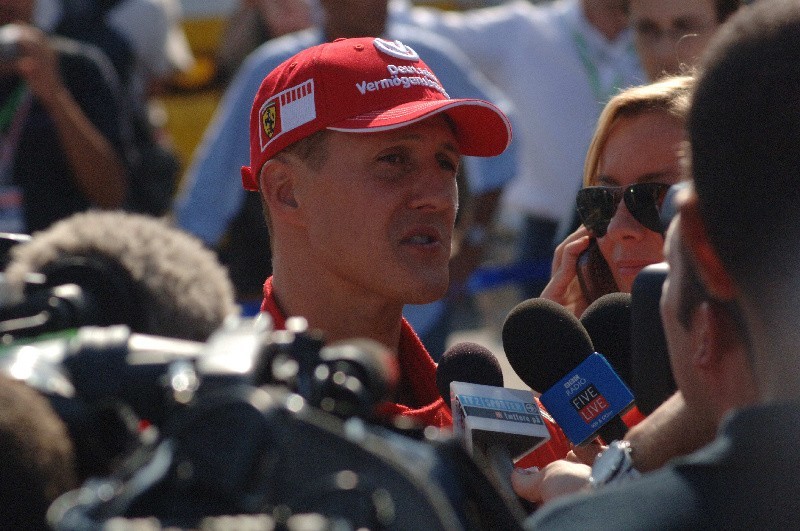 Michael Schumacher w czasie Grand Prix na torze Monza w 2006...