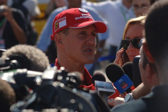Michael Schumacher w czasie Grand Prix na torze Monza w 2006 r. Wtedy po wyścigu po raz pierwszy zapowiedział zakończenie kariery.