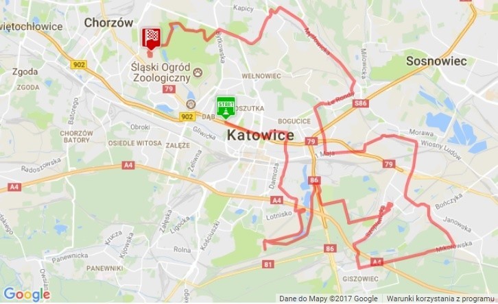 PKO Silesia Marathon 2017 [UTRUDNIENIA, ZAMKNIĘTE ULICE, TRASA BIEGU] 